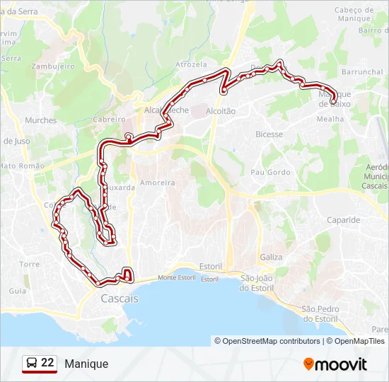 22 Bus Line Map