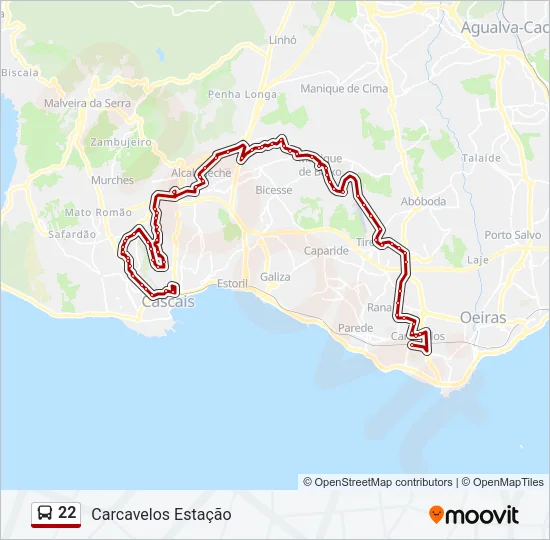 22 Bus Line Map