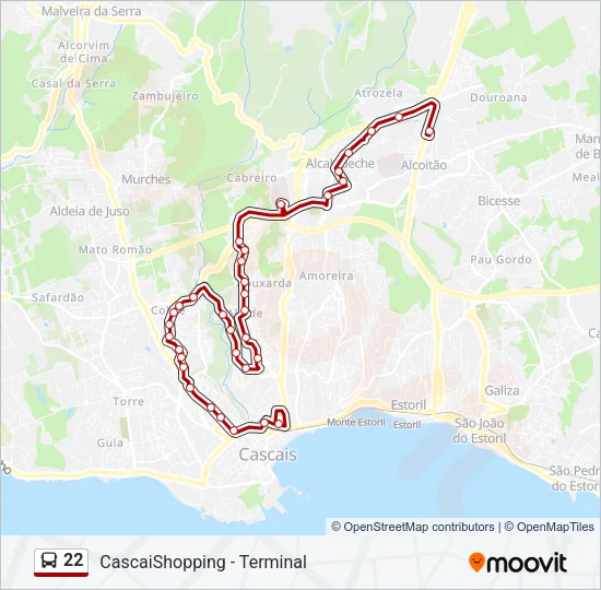 22 Bus Line Map