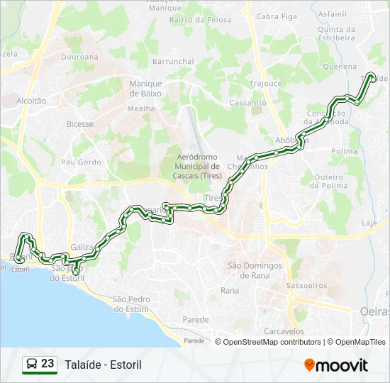 23 Bus Line Map
