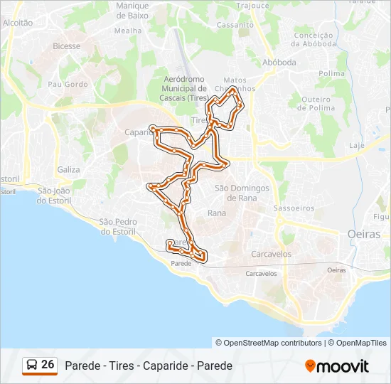 26 Bus Line Map