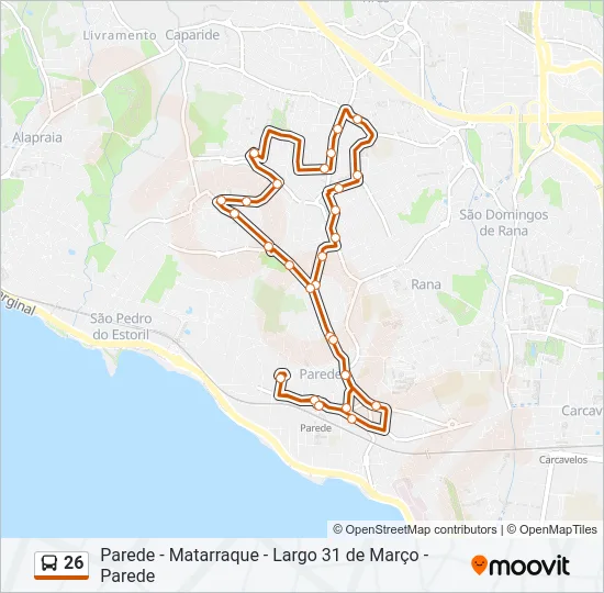 26 Bus Line Map