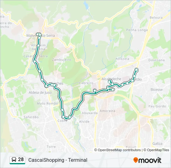28 Bus Line Map