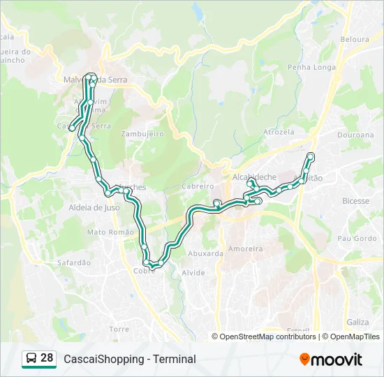 28 Bus Line Map
