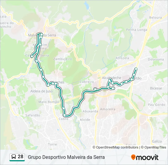 28 Bus Line Map