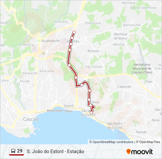 29 Bus Line Map