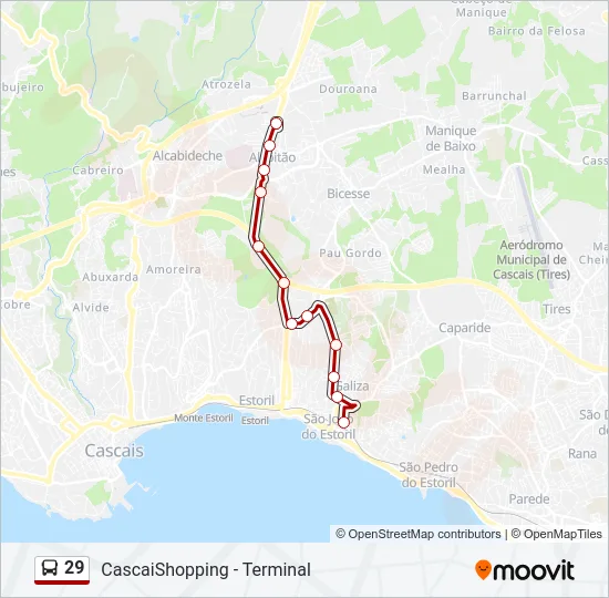 29 Bus Line Map