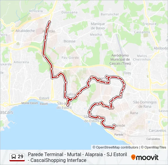 29 Bus Line Map