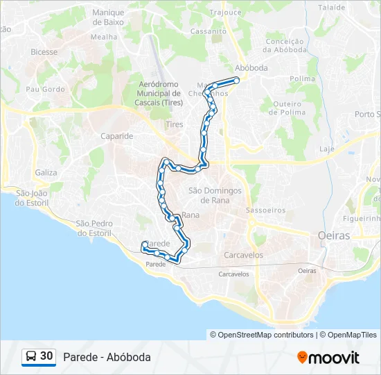 30 Bus Line Map