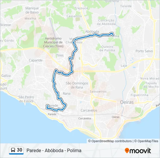 30 Bus Line Map
