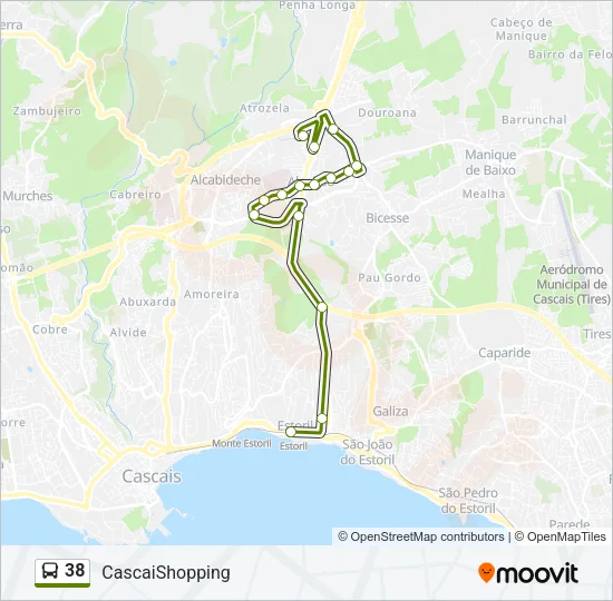 38 Bus Line Map