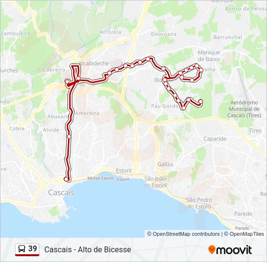 39 Bus Line Map