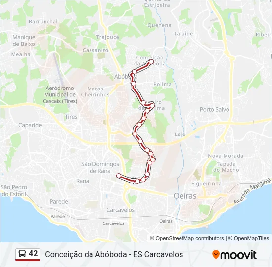 42 Bus Line Map