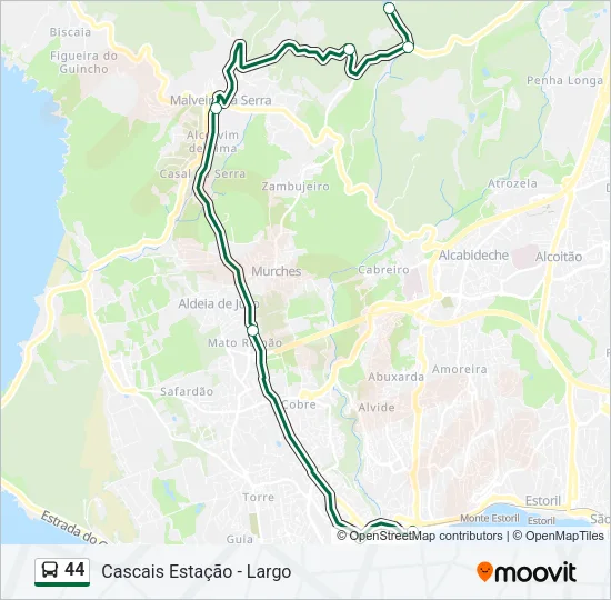 44 Bus Line Map