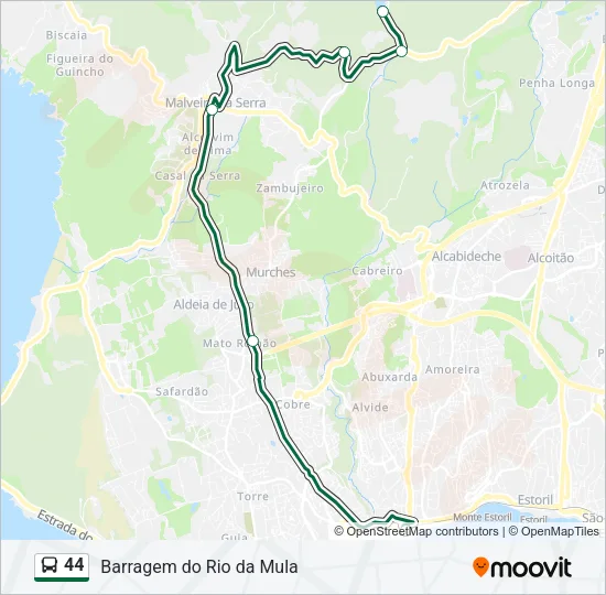 44 Bus Line Map