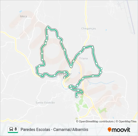 8 Bus Line Map