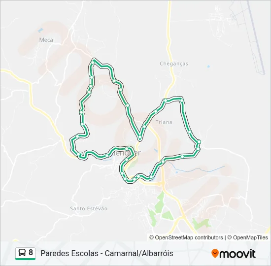 8 Bus Line Map
