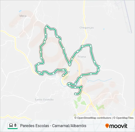 8 Bus Line Map