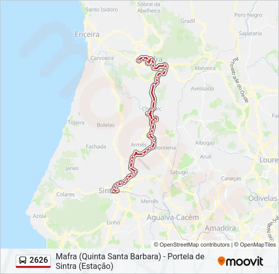 2626 Bus Line Map