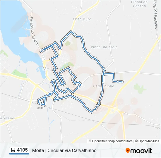 4105 Bus Line Map