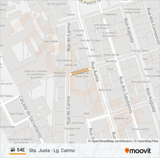 54E Funicular Line Map