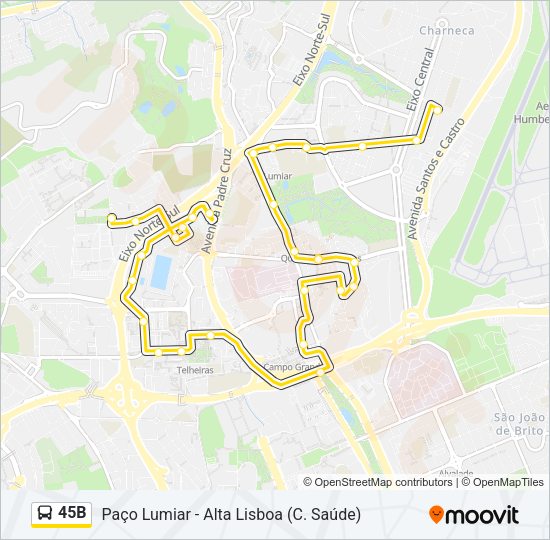 45B Bus Line Map