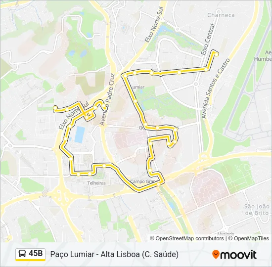 45B Bus Line Map