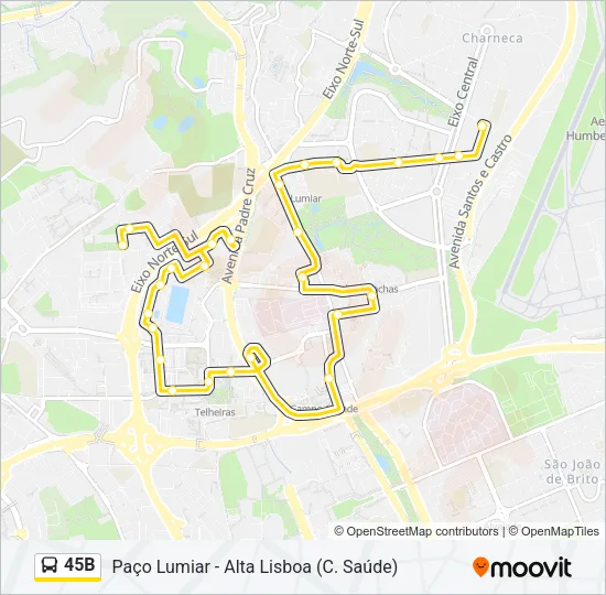 45B Bus Line Map
