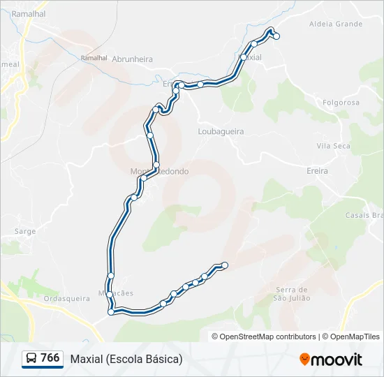 766 Bus Line Map