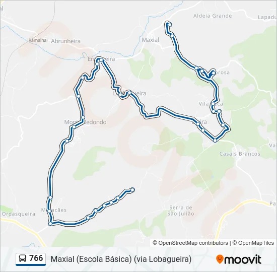 766 Bus Line Map