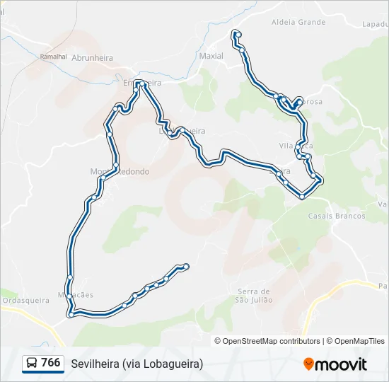 766 Bus Line Map