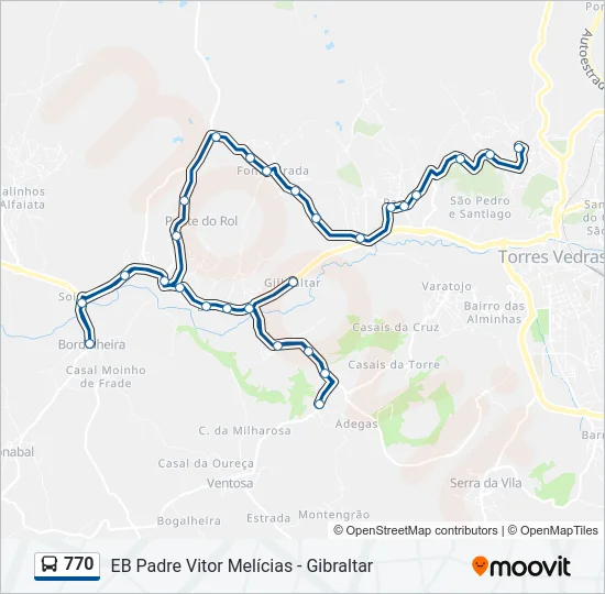 770 Bus Line Map