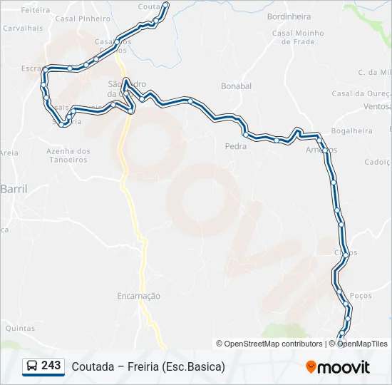 243 Bus Line Map
