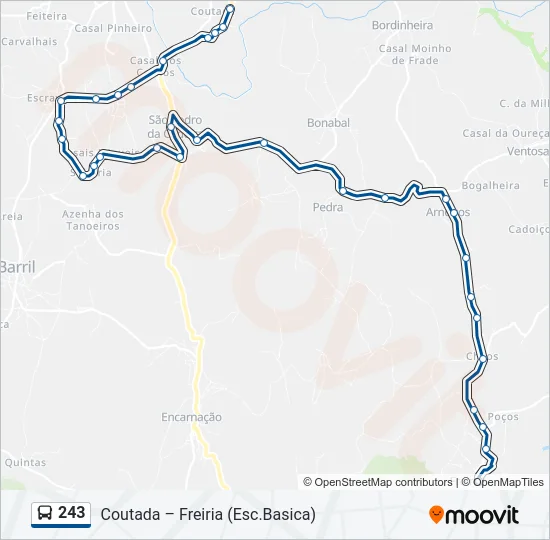 243 Bus Line Map
