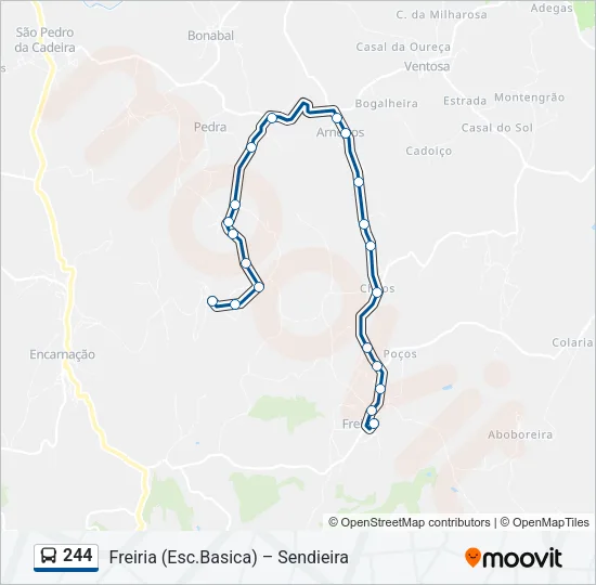 244 Bus Line Map