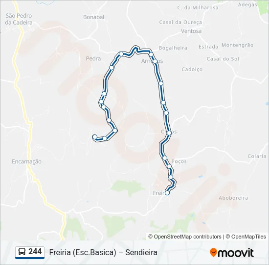 244 Bus Line Map