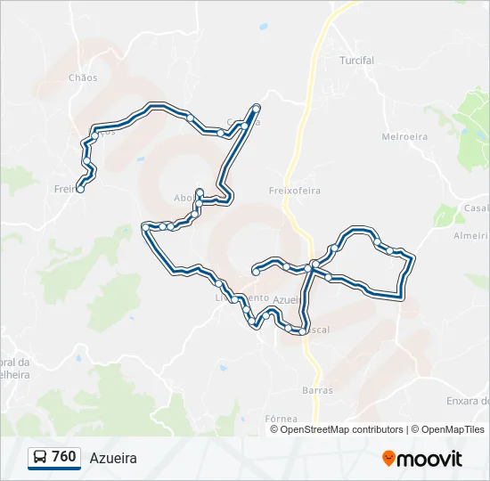 760 Bus Line Map