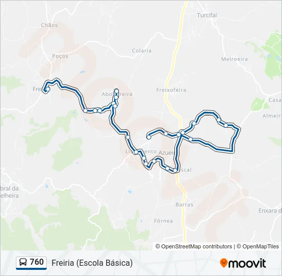 760 Bus Line Map