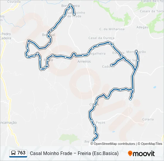 763 Bus Line Map