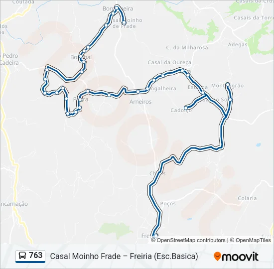 763 Bus Line Map