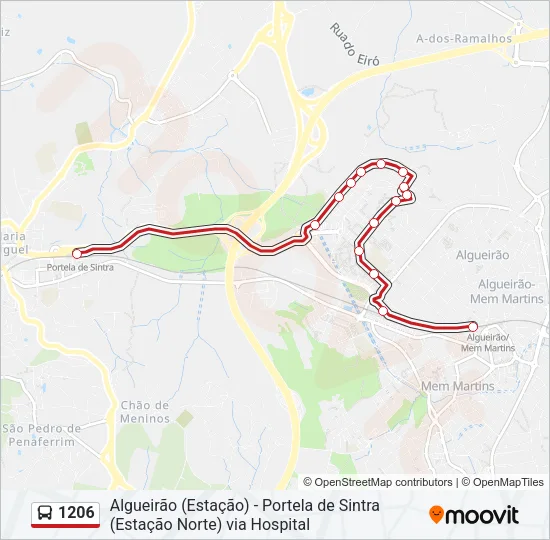 1206 Bus Line Map