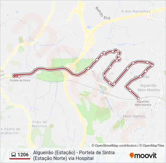 1206 Bus Line Map