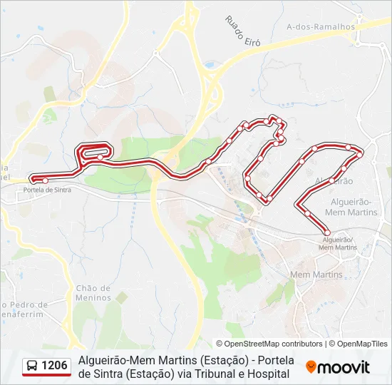 1206 Bus Line Map