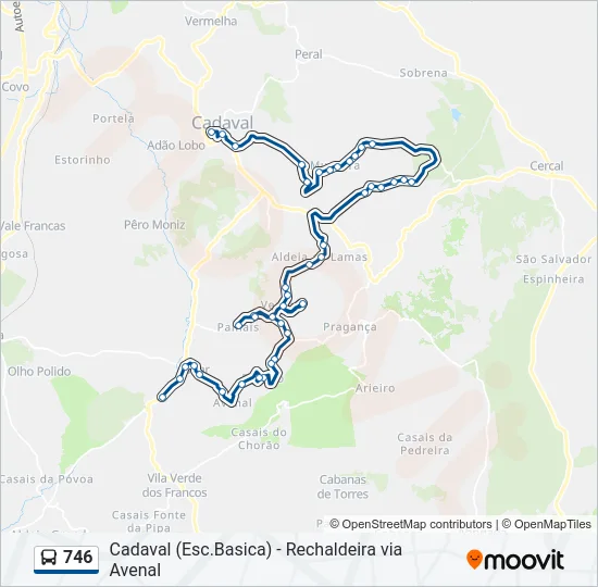 746 Bus Line Map