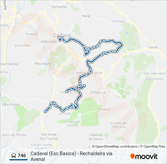 746 Bus Line Map