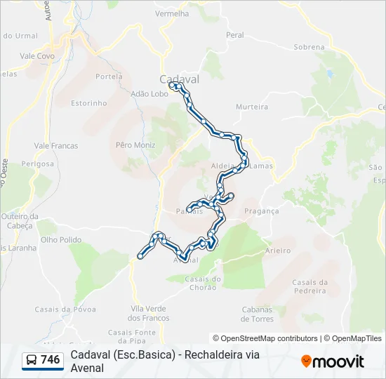 746 Bus Line Map