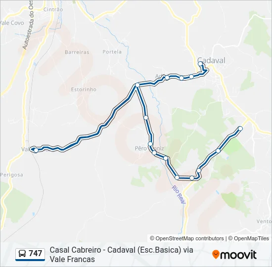 747 Bus Line Map