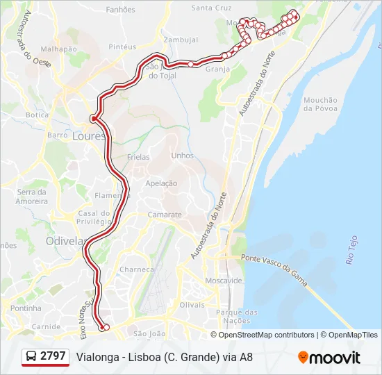 2797 Bus Line Map