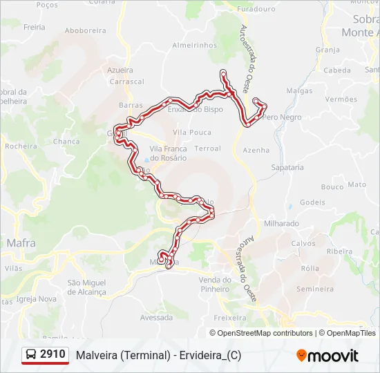 2910 Bus Line Map