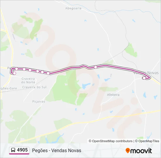 4905 Bus Line Map
